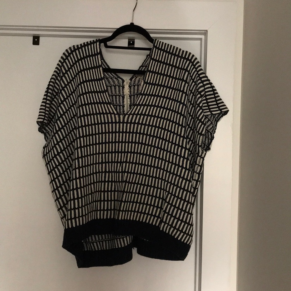 Poncho knit sweater